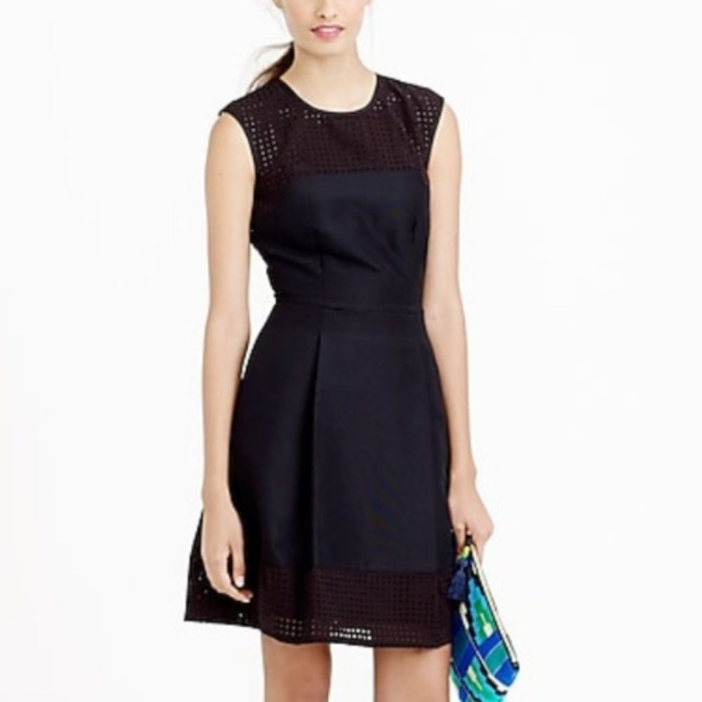 J. Crew Perforated A Line Dress